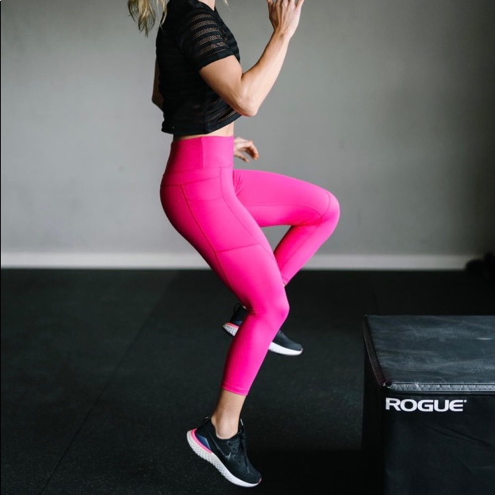 Zyia 6-8 Party Pink Pocket Light n Tight Capri